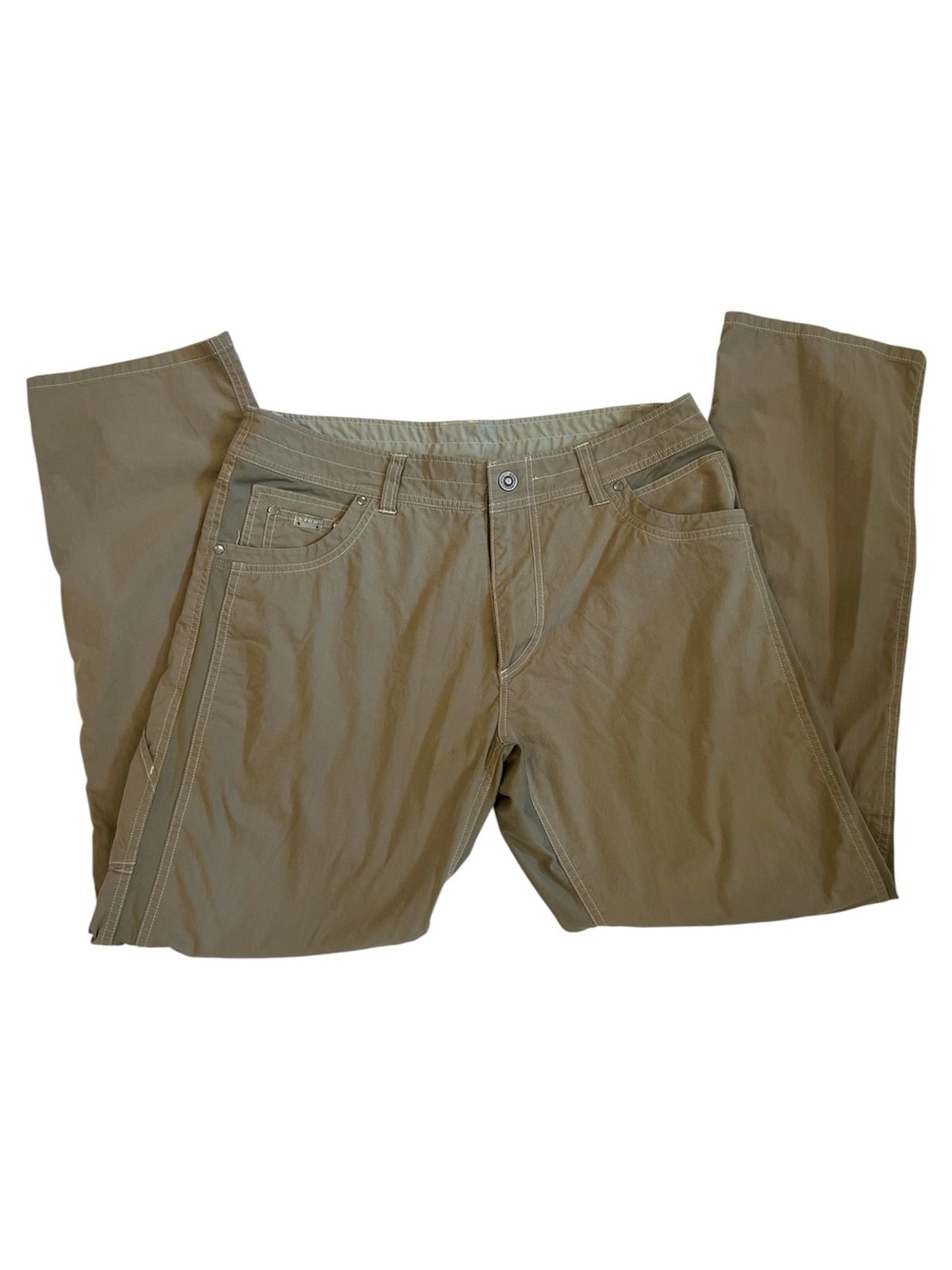 Kuhl Free Radikl Pants Mens 36x32 Dark Khaki Hiking Climbing Stretch Outdoor - Picture 3 of 11